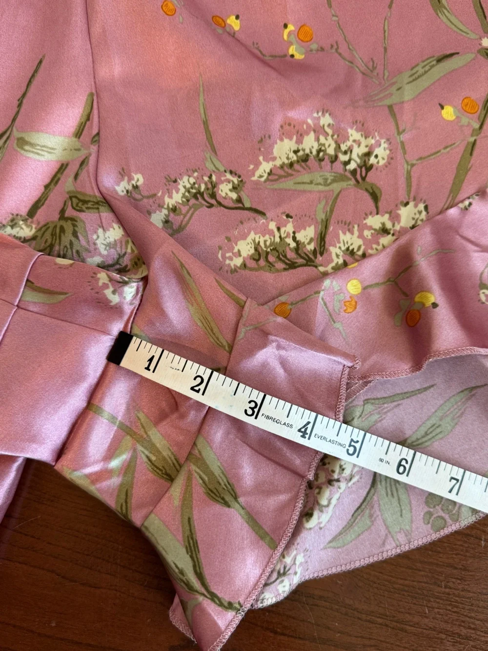 Unbranded 2XL Rose Pink Satin Floral Pajama Set